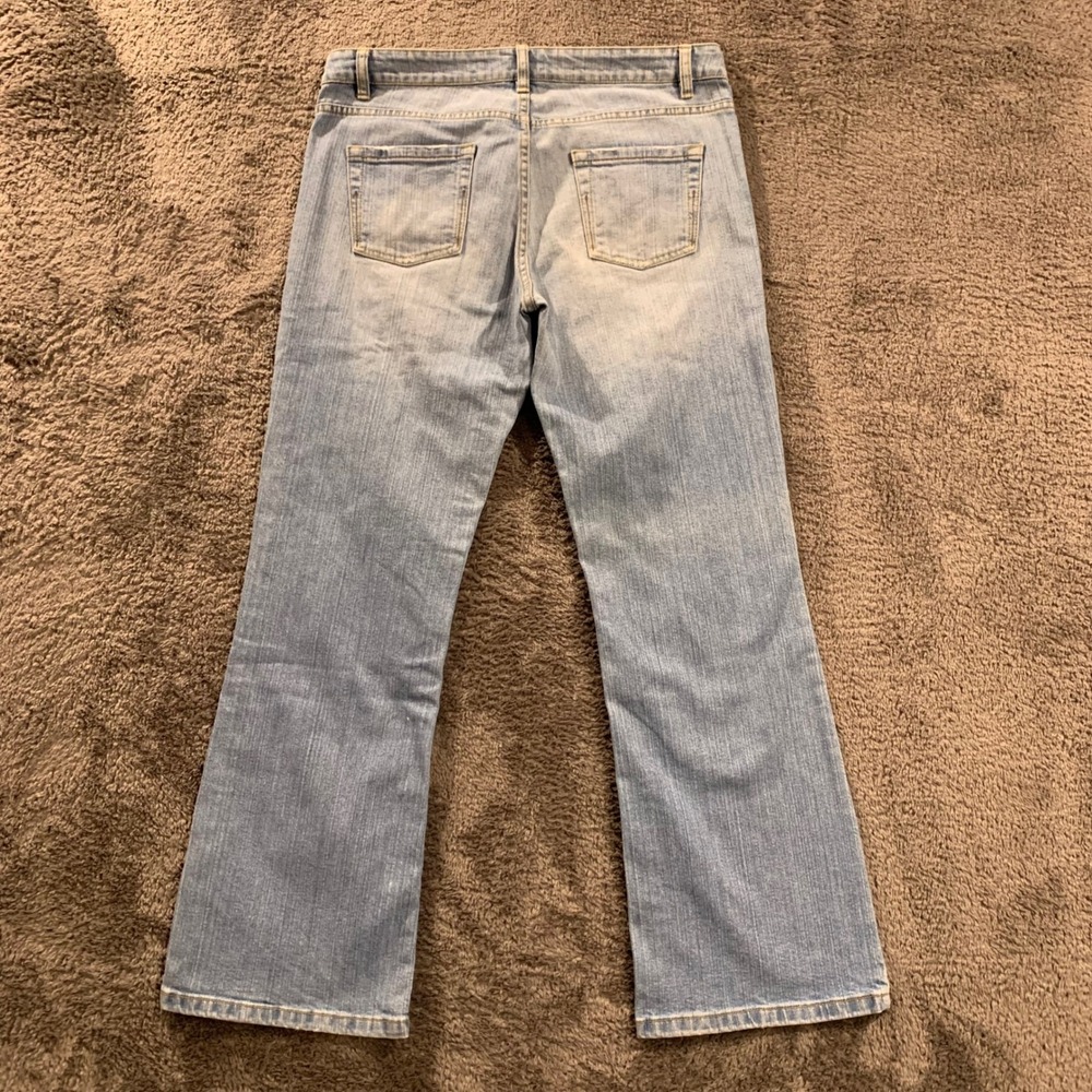 Route 66 Womens Low Rise Boot Cut Jeans Light Wash Denim Size 7/8S Y2K Retro